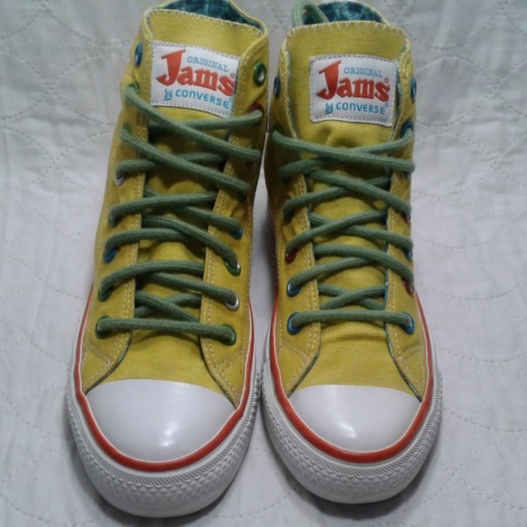 Converse Other - CONVERSE Jam's hi top yellow & white mint cond